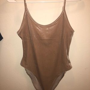 F21 velvet bodysuit